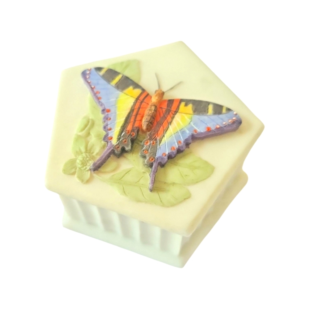 Ibis & Orchid Designs Boxes Of Light Butterfly Marble Tea Light Trinket Box